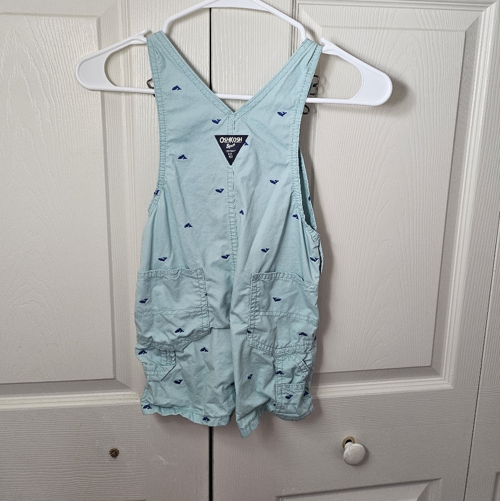 OshKosh B'gosh Light Blue Overalls with Whale Print